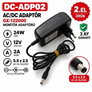 AC-DC ADAPTÖR DC-ADP06 - 18W - 12V - 1.5A / 5.5 × 3.0 mm - 2.El Toshiba Modem ve Switch Adaptörü