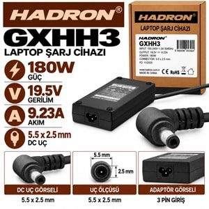 HADRON GXHH3 180W 19.5V 9.23A 5.5x2.5 mm Asus MSI Toshiba Casper Laptop-Notebook Adaptörü