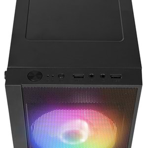 Everest MINION Mesh PEAK 2* 12cm Rainbow Fan Akrilik Yan Panel M-ATX Mini-T Gaming Oyuncu Kasası