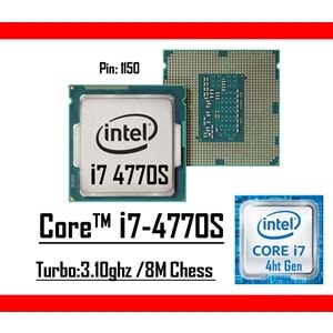 Intel® Core™ i7 4770s 3.10 Ghz 8mb Cache Lga 1150p Tray Masaüstü Bilgisayar İşlemci