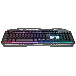 Hytech Hkm-x86 Quın Siyah Usb Gökkuşağı Zemin Aydınlatmalı Gaming Oyuncu Klavye Mouse Set