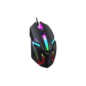 Hadron HDX3257 Mouse Kablolu Oyun USB Ledli 800/1600 Dpı 140CM - Siyah