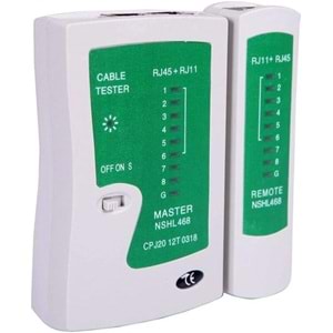 Kablo TEST CİHAZI RJ45 - RJ11 Network Kablo Tester Test Kontrol Bağlantı Cihazı