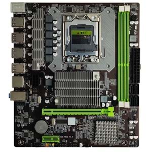 Warbox MDJ-X58AGN ATX Sata Ddr3 1600MHz Usb 2.0 Ses G.Lan 1366P Anakart