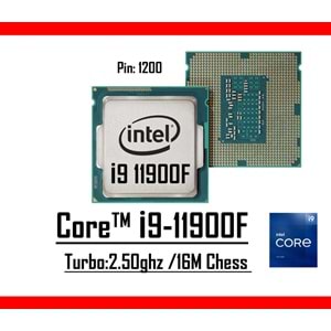 Intel® Core™ i9 11900F 2.50Ghz 16mb Cache Lga 1200p Tray Masaüstü Bilgisayar İşlemci
