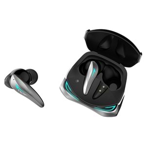 Rampage Clutch T01 Siyah/Gümüş 4 Mikrofonlu ENC+ANC Oyuncu Bluetooth V5.3 TWS Gerçek Kablosuz Kulaklık