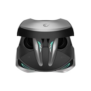 Rampage Clutch T01 Siyah/Gümüş 4 Mikrofonlu ENC+ANC Oyuncu Bluetooth V5.3 TWS Gerçek Kablosuz Kulaklık