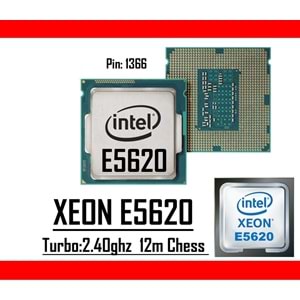 Intel® Xeon® E5620 2.40 GHz 12mb Cache Lga 1366p Tray Masaüstü Bilgisayar İşlemci