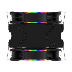 Rampage ICED120-RGB 42.5CFM 2000RPM Çift 12cm AMD/Intel LGA1200 Uyumlu S-RGB Hava Soğutmalı CPU Fan
