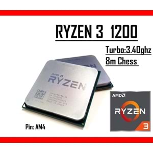 AMD Ryzen™3 1200 3.10 Ghz 8mb Cache 65W 14nm AM4 Tray Masaüstü Bilgisayar İşlemci
