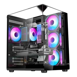 Turbox Teras Akvaryum Cam Tasarım 4XARGB Fan USB 3.0 ATX Oyuncu Bilgisayar Kasası