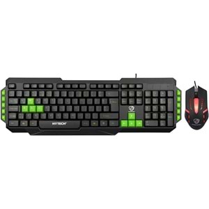 Hytech HKM68 GAMİNG KEYBOARD MOUSE COMBO YEŞİL