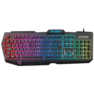 Everest KB-GX61 FORMULA Usb Rgb Aydınlatmalı 3 Makro Tuşlu Bilek Destekli Oyucu Klavyesi