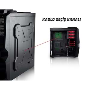 Everest Rampage 72 No BLACK PSU Siyah Usb 3.0 12cm Led Fan Oyun Kasa