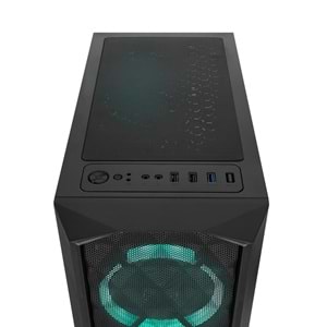 Everest BUMPY 4*12cm RGB Fan Tempered Camlı ATX Mid-T Gaming Oyuncu Kasası