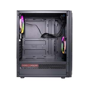 Rampage VICTORY Temperli Camlı 4*12cm RGB Fan + Led Şerit ATX Mid-T Gaming Oyuncu Kasası