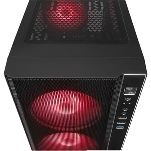 Rampage CARISMA MESH 4*12cm Rainbow Temperli Camlı ATX Mid-T Gaming Oyuncu Kasası