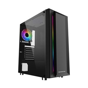 Xigmatek EN49974 HELIOS Temper Camlı 1*12cm Rainbow Led Şeritli Mid-T Gaming Oyuncu Kasası