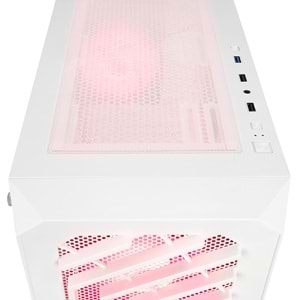 Rampage SPEAR Beyaz 4*RGB Auto Fan ATX Mid-T Gaming Oyuncu Kasası