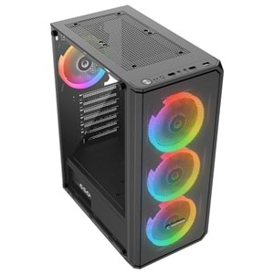 Rampage HELIOS Siyah 4*12cm Rainbow ATX Mid-T Gaming Oyuncu Kasası