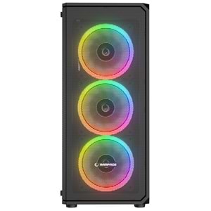Rampage HELIOS Siyah 4*12cm Rainbow ATX Mid-T Gaming Oyuncu Kasası