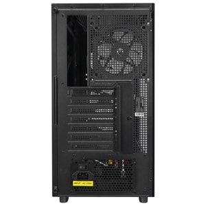 Rampage HUMBLE Mesh Siyah Temperli Camlı 4x12cm RGB Fan ATX Mid-T Gaming Oyuncu Kasası