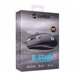 Everest SM-X97 R-STAR Usb 5 Tuşlu RGB Işıklı 6400dpi Gaming Oyuncu Mouse