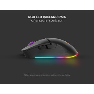 Everest SM-G05 X-RACER Usb Siyah 6400dpi RGB Ledli Gaming Oyuncu Mouse