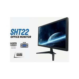 Shiftech SHT22 22” LED Monitör 75 Hz 5 ms Full HD HDMI VGA Siyah ( 2 Yıl Garanti)