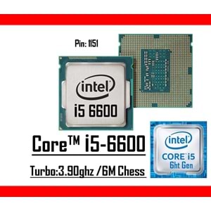 Intel® Core™ i5 6600 3.90 Ghz 6mb Cache Lga 1151p Tray Masaüstü Bilgisayar İşlemci