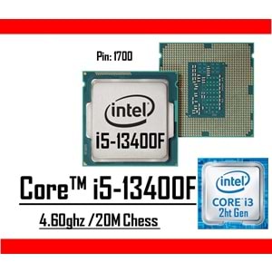 Intel® Core™ i5 13400F 4.60 Ghz 20mb Cache Lga 1700p Tray Masaüstü Bilgisayar İşlemci