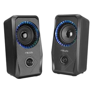 Mikado MD- S26 JOY 2.0 Multimedia 3W*2 Siyah USB RGB Işıklı Gaming Speaker Hoparlör