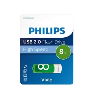 Philips USB 2.0 8GB Vivid Bahar Yeşili