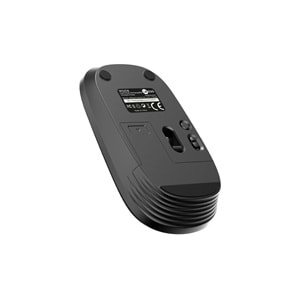 Lecoo WS209 Dual Mod 2.4GHz WiFi + Bluetooth 6 Tuşlu 1600DPI Şarjlı Sessiz Kompakt Kablosuz Optik Mouse Siyah