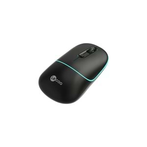 Lecoo WS210 Dual Mod RGB 2.4GHz WiFi+ Bluetooth 1600DPI 6 Tuşlu Şarjlı Sessiz Kompakt Kablosuz Optik Mouse Siyah