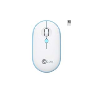 Lecoo WS212 Kablosuz 1600DPI 4 Tuşlu Optik Mouse Beyaz & Mavi