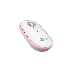 Lecoo WS212 Kablosuz 1600DPI 4 Tuşlu Optik Mouse Beyaz & Pembe