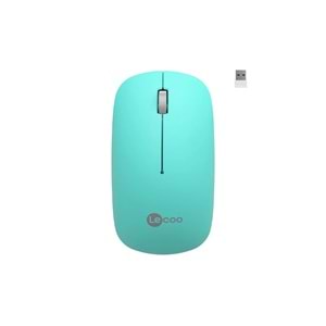 Lecoo WS214 Kablosuz 1200DPI 3 Tuşlu Optik Mouse Turkuaz