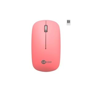 Lecoo WS214 Kablosuz 1200DPI 3 Tuşlu Optik Mouse Pembe