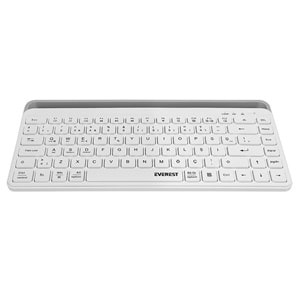 Everest KB-BT66 Beyaz 2.4G+BT1+BT2 üçü bir arada 3 in 1 Q Kablosuz klavye