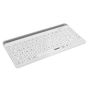 Everest KB-BT66 Beyaz 2.4G+BT1+BT2 üçü bir arada 3 in 1 Q Kablosuz klavye