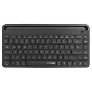 Everest KB-BT66 Siyah 2.4G+BT1+BT2 üçü bir arada 3 in 1 Q Kablosuz klavye