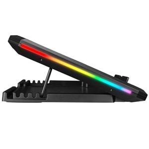 Addison Rampage AD-RC12 CLAW Siyah 2 Fan 2 USB RGB Işıklı 15-17 Notebook Soğutucu Stand