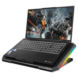 Addison Rampage AD-RC12 CLAW Siyah 2 Fan 2 USB RGB Işıklı 15-17 Notebook Soğutucu Stand