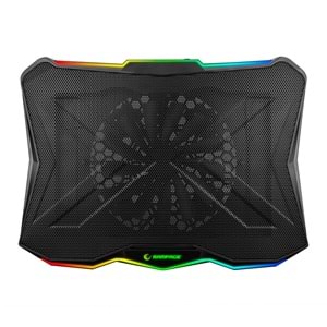 Rampage AD-RC8 SHOWY Siyah 180mm Fan 15 -17 RGB Işıklı Notebook Soğutucu Stand