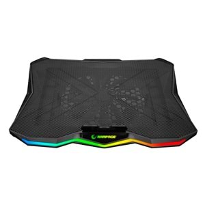 Rampage AD-RC8 SHOWY Siyah 180mm Fan 15 -17 RGB Işıklı Notebook Soğutucu Stand