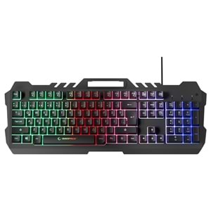 Rampage KB-R57 X-JAMMER Gökkuşağı Aydınlatmalı USB Siyah Tam Türkçe Gaming Oyuncu Klavyesi