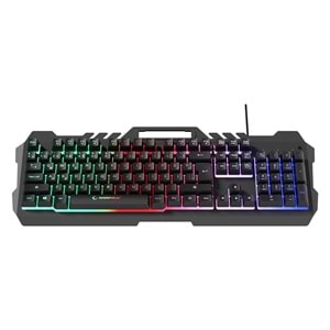 Rampage KB-R57 X-JAMMER Gökkuşağı Aydınlatmalı USB Siyah Tam Türkçe Gaming Oyuncu Klavyesi