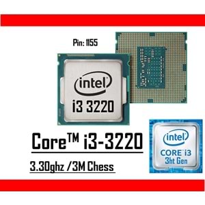Intel® Core™ i3 3220 3.30 Ghz 3mb Cache Lga 1155p Tray Masaüstü Bilgisayar İşlemci