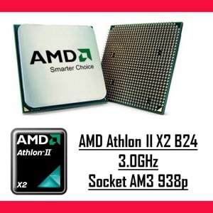 AMD Athlon II X2 B24 3.00 Ghz AM3 938p Tray Masaüstü Bilgisayar İşlemci